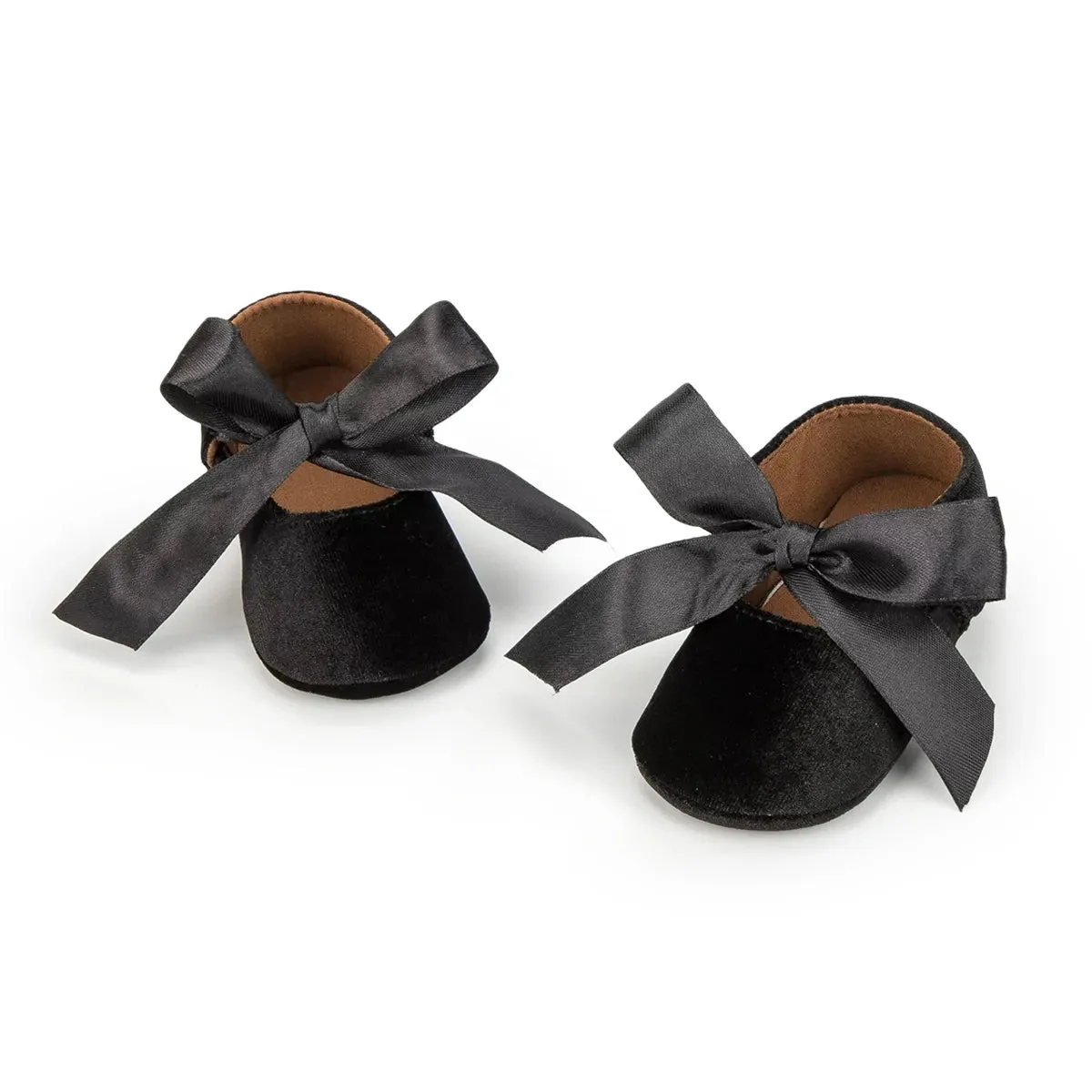Baby Girl Ribbon Bow Velvet Shoes