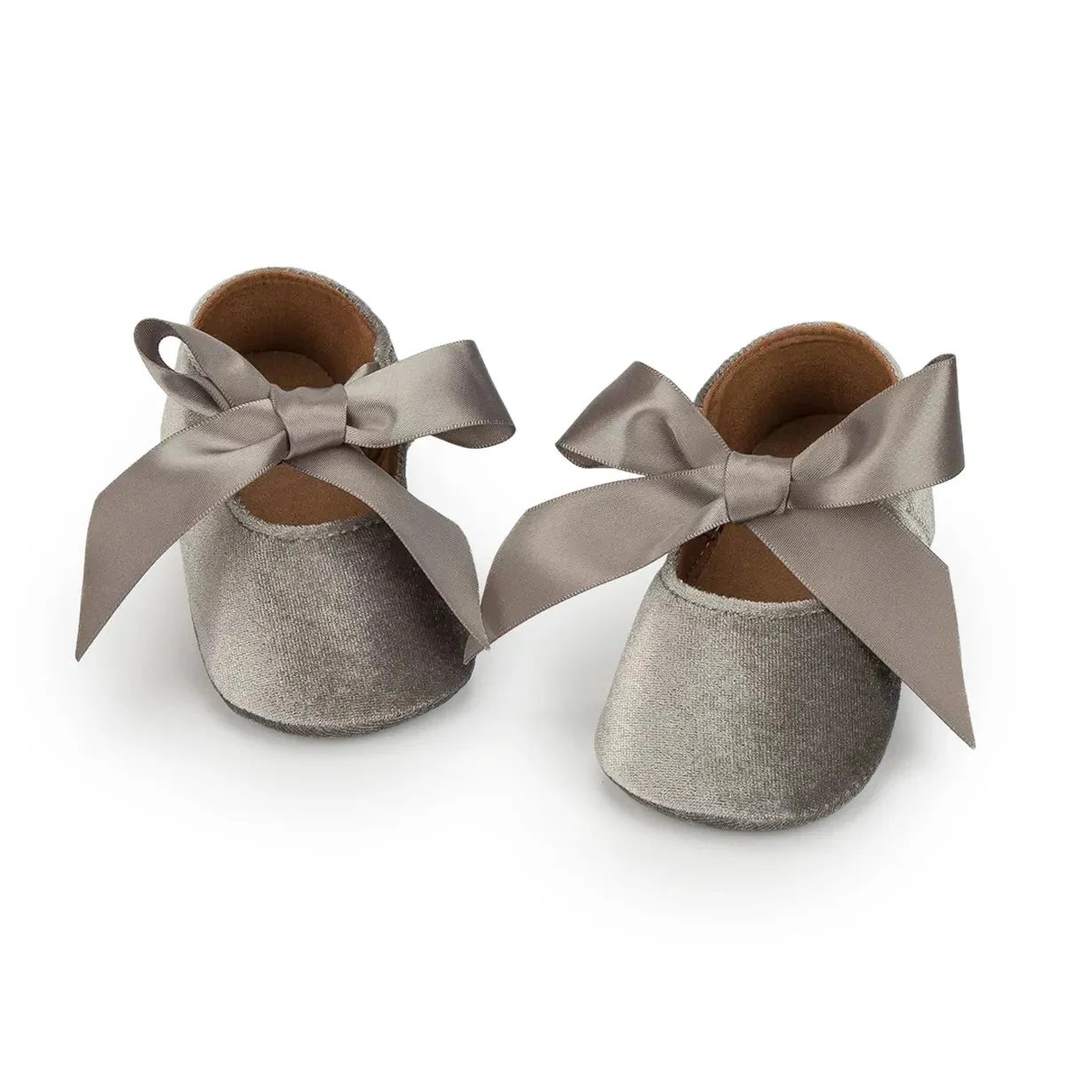 Baby Girl Ribbon Bow Velvet Shoes