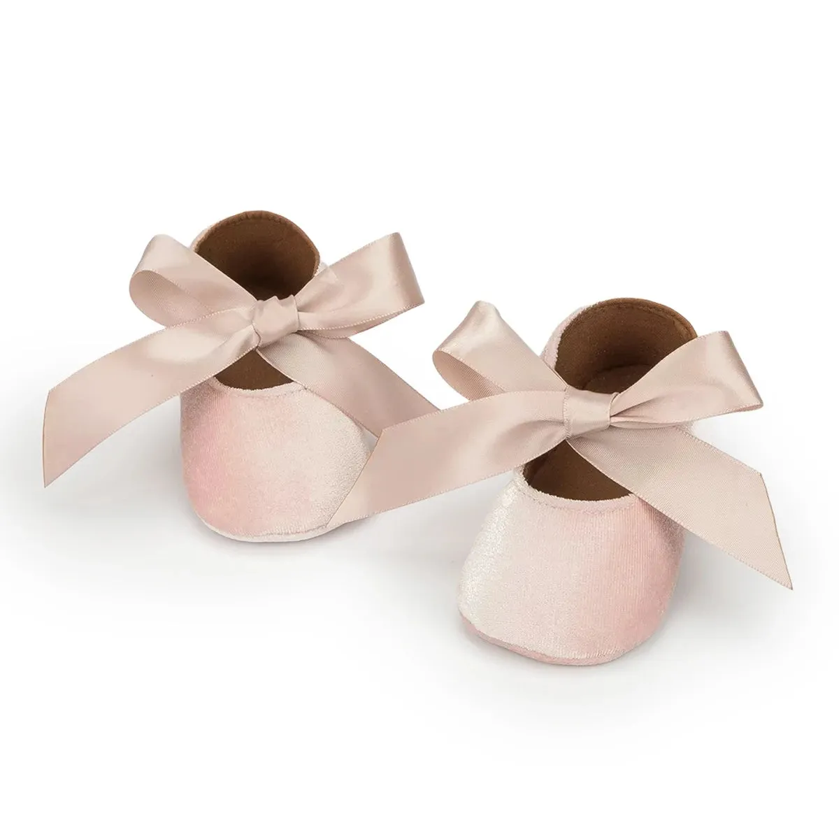 Baby Girl Ribbon Bow Velvet Shoes