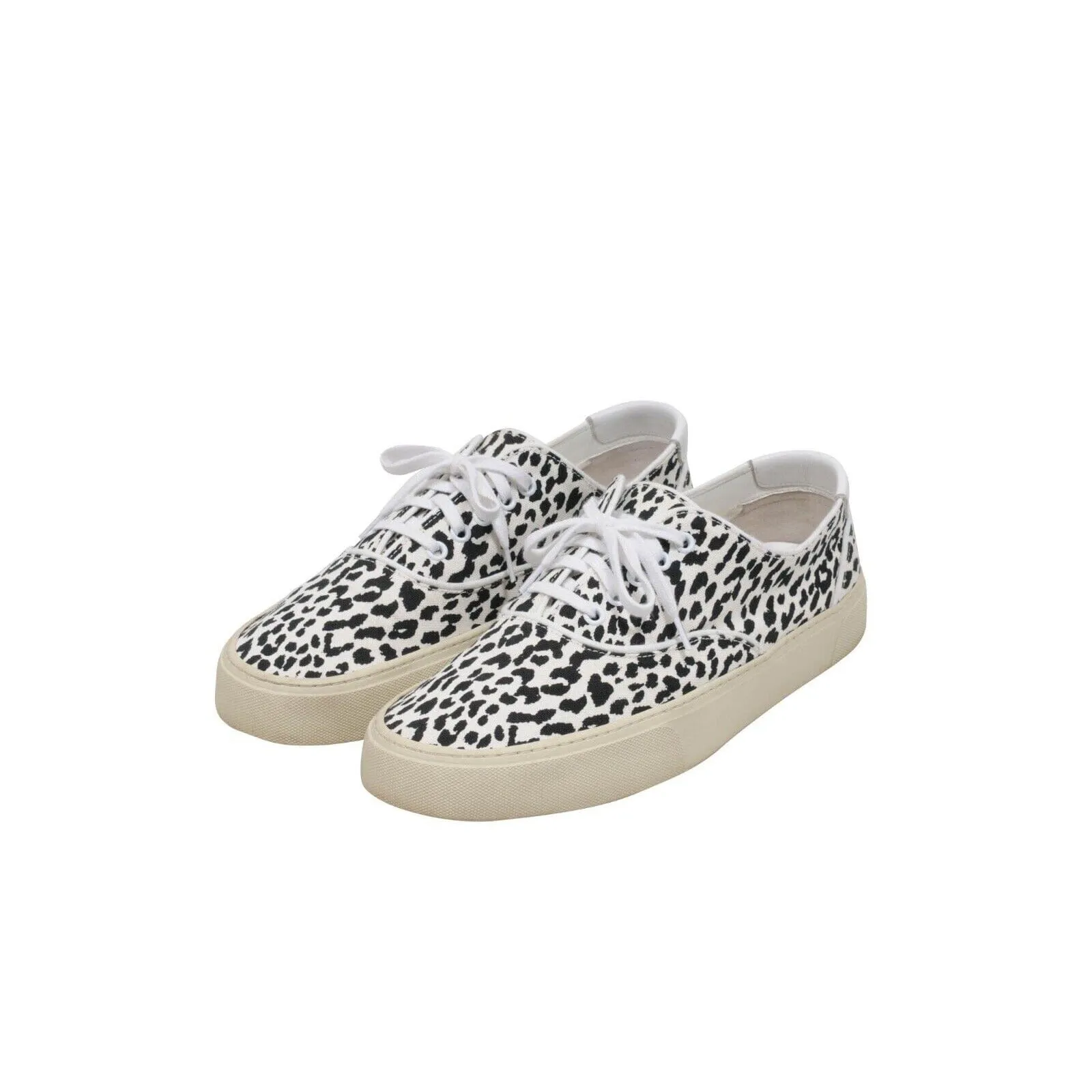 Babycat Venice Sneakers White Black Leopard Low Tops