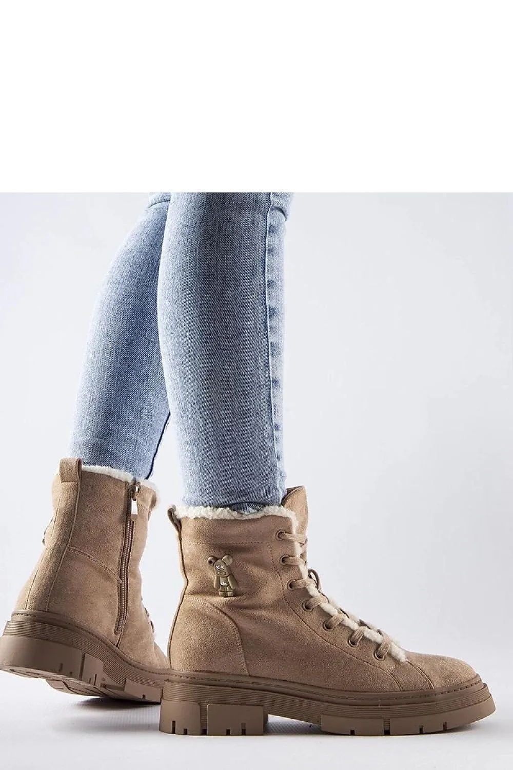 Black eco-suede insulated boots