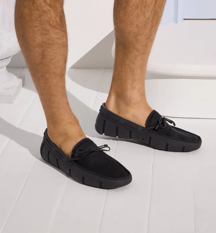 Braided Lace Loafer Black - SWIMS