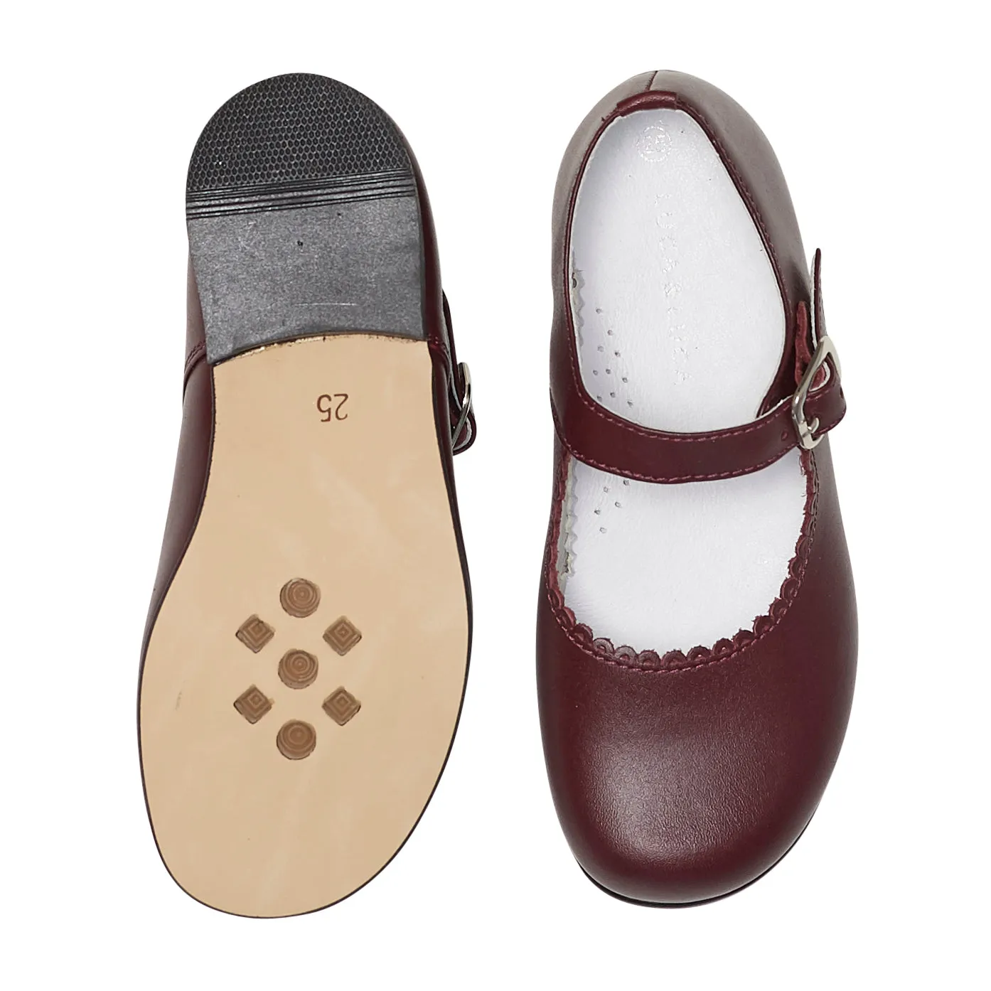 BURGUNDY MARY-JANE SHOES