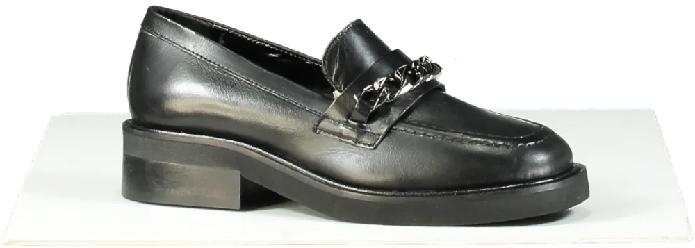 Carvela Black Lock Loafer Leather Casuals UK 3 EU 36
