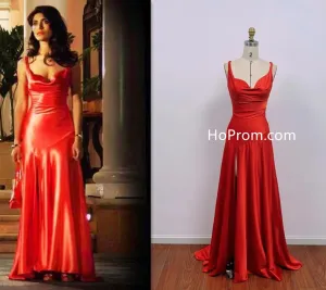 Caterina Murino as Solange Dimitrios Red Dress Evening Prom Dresses
