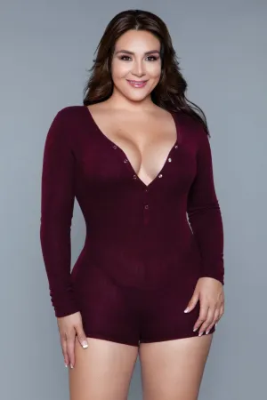 Chic Burgundy Nala Romper Burgundy