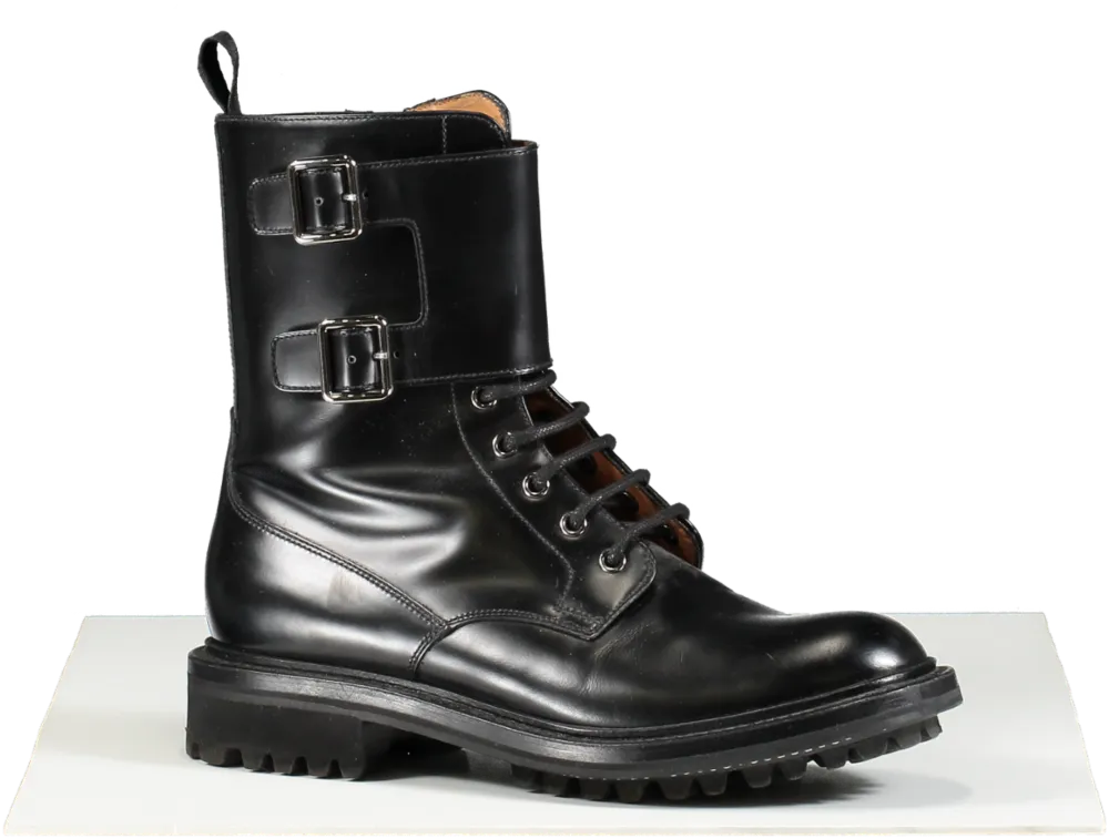 Church's Black Leather Combat Boots UK 3.5 EU 36.5 👠