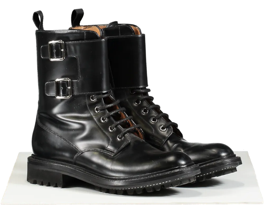 Church's Black Leather Combat Boots UK 3.5 EU 36.5 👠