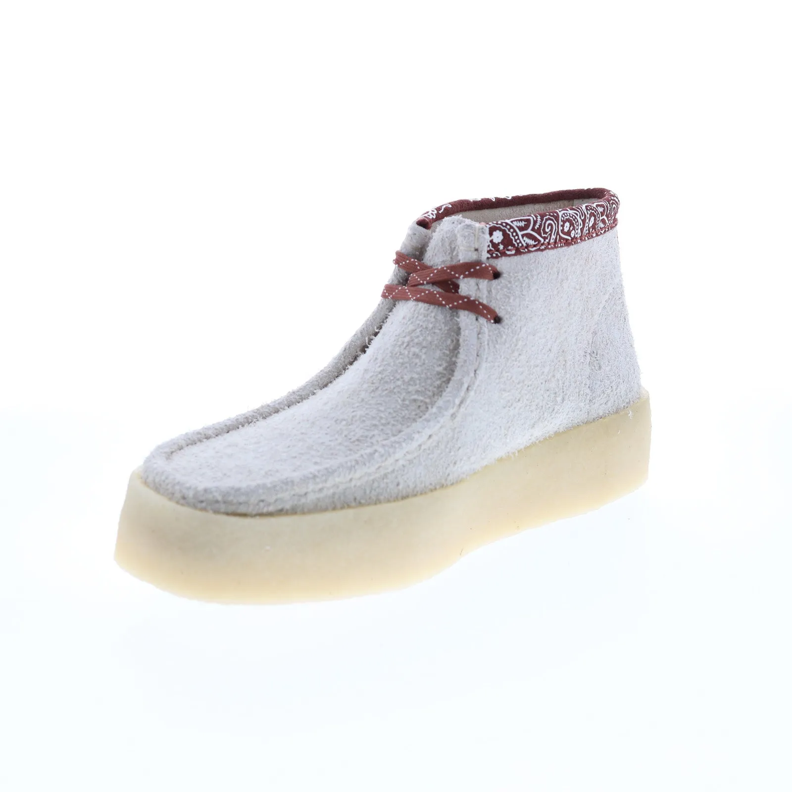 Clarks Originals Wallabee Cup Boots Men's White Interest Suede S 26167977
