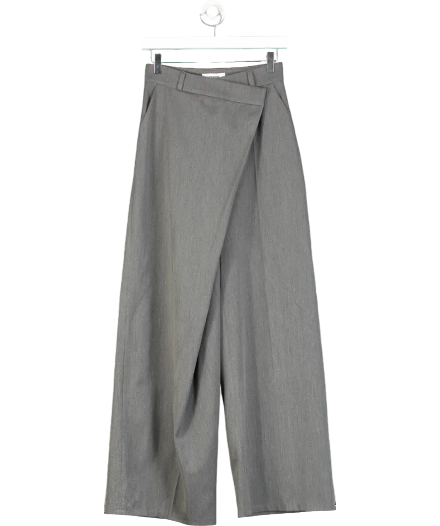 COOSH Grey Flare Palazzo Wrapped Pants UK XS