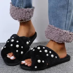 Cozy Faux Fur Ladies Slippers