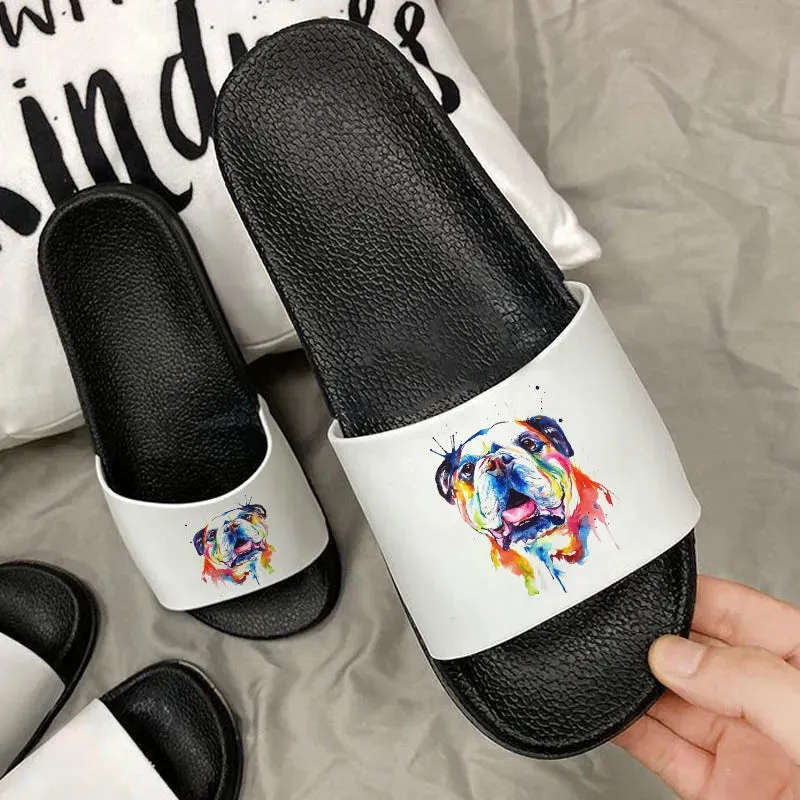 Cute Bulldog Cartoon Slippers