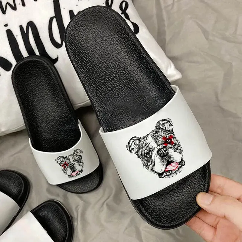 Cute Bulldog Cartoon Slippers