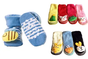 Girl's 3D Slip Resistant Sock Slippers (12 Pairs)