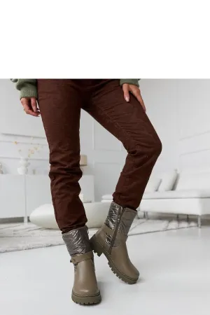 Green insulated Lido ankle boots