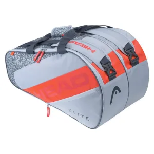 Head Elite Supercombi Grey Orange Padel Racket Bag [LV]