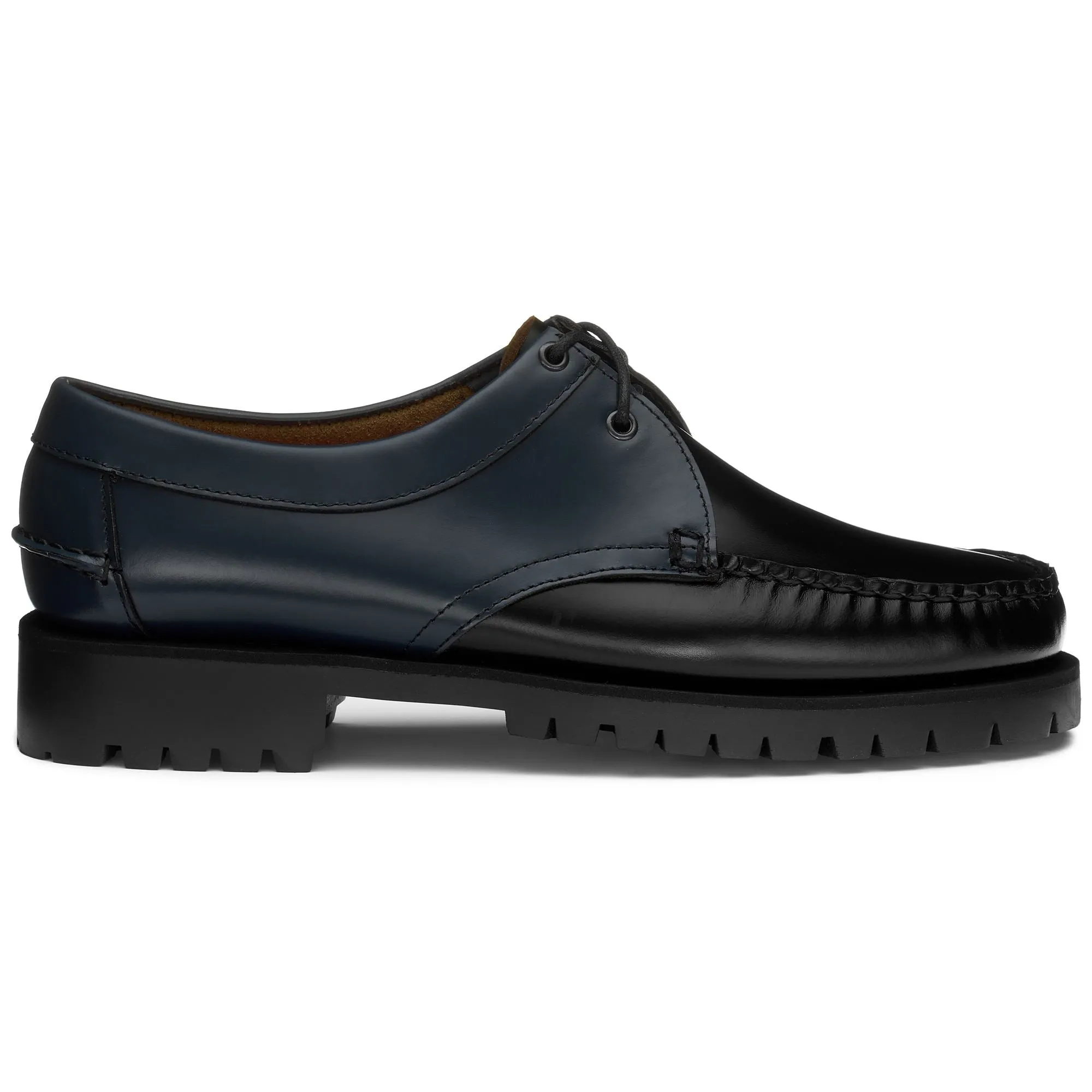 JAMES LUG BICOLOR - Moc - Moccasin - Man - BRILLIANT BLUE-BLACK