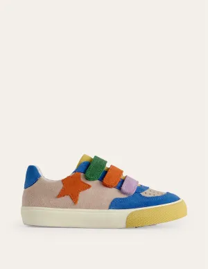 Leather Low Top-Multi Colourblock Star