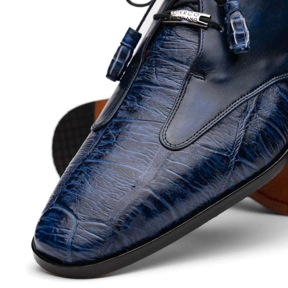 Marco Di Milano Anzio Alligator and Leather Blue Jeans