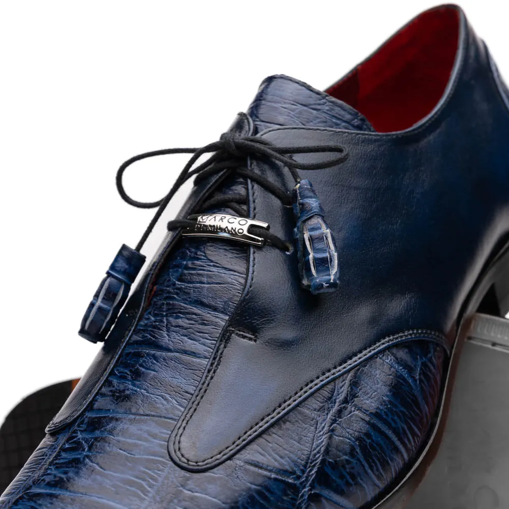 Marco Di Milano Anzio Alligator and Leather Blue Jeans