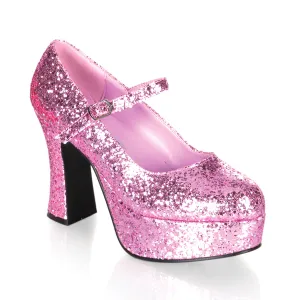 MARYJANE-50G Funtasma Baby Pink Glitter Fancy Dress Women's Shoes (Fantasy Footwear)