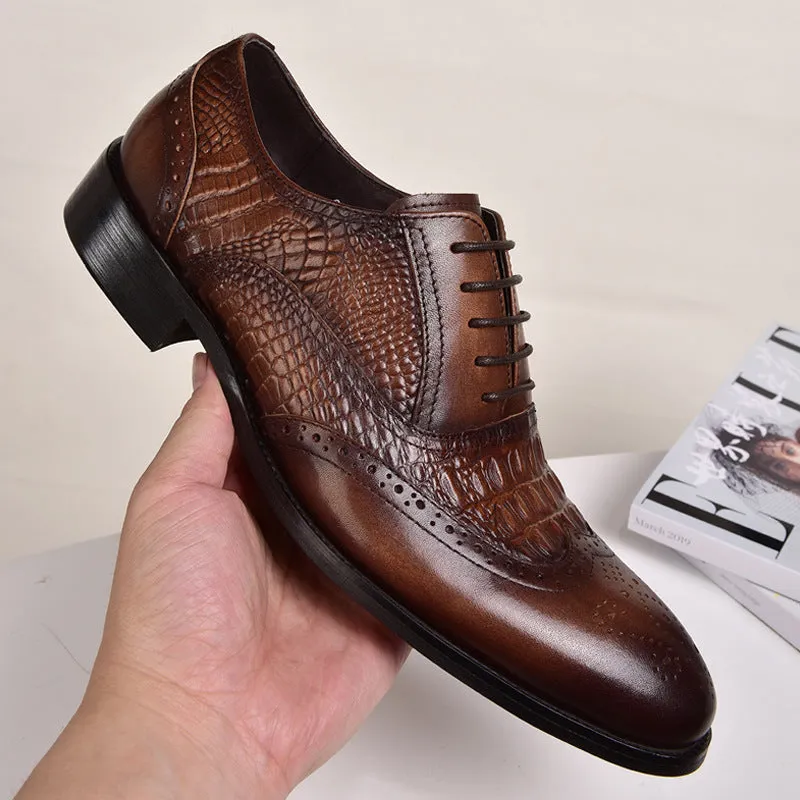 Men Brock Oxford Retro Dress Shoes