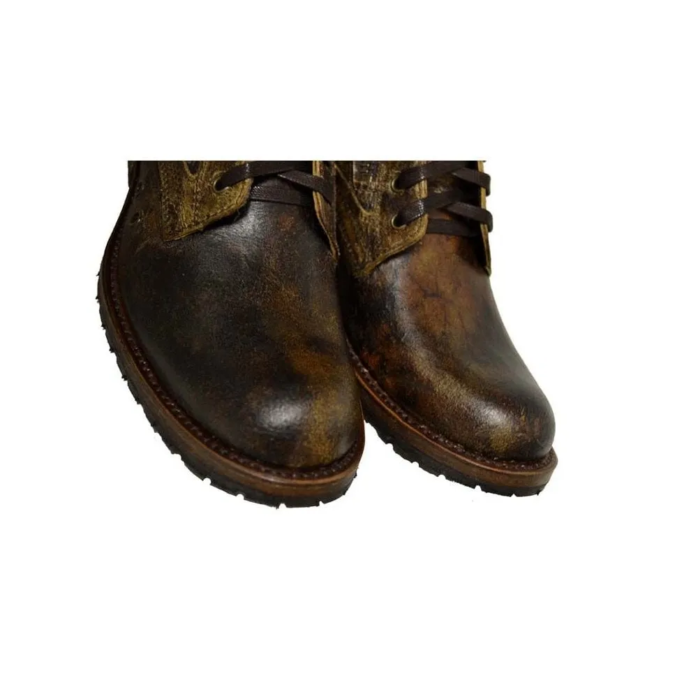 Men's Biker Boots Sendra 10111 Brown Vintage Leather available size 40