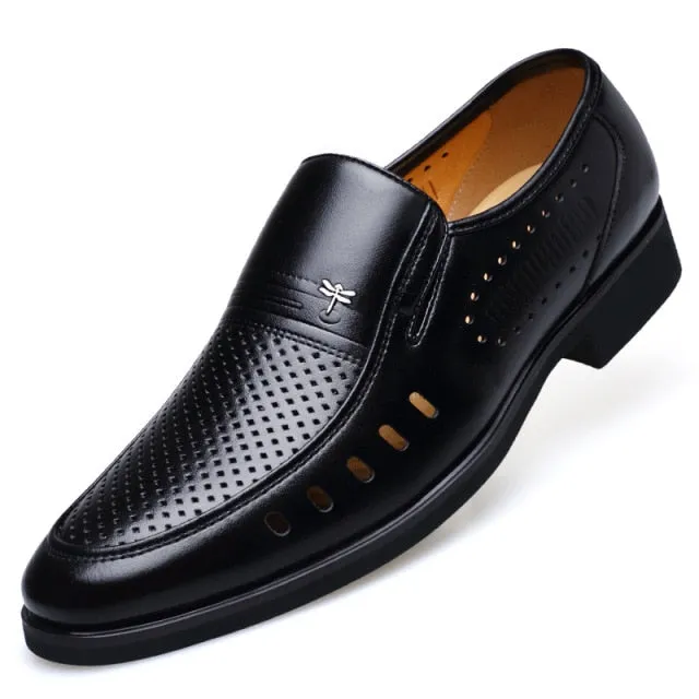 Mens Shoes Leather Business Dress Casual Shoes