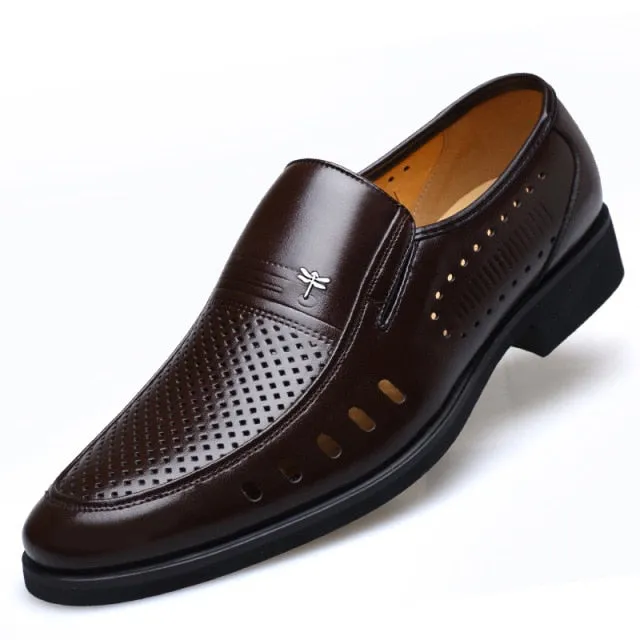 Mens Shoes Leather Business Dress Casual Shoes