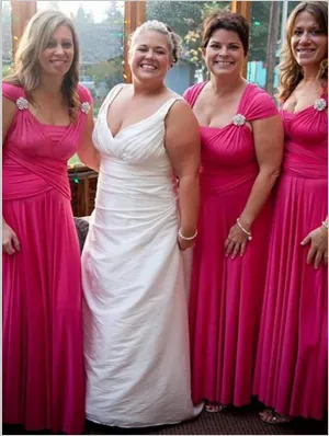Princess Chiffon Straps Bridesmaid Dresses Floor Length