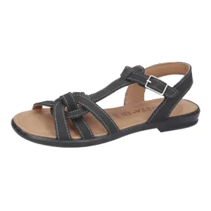 Ricosta Birte Black Leather Sandal