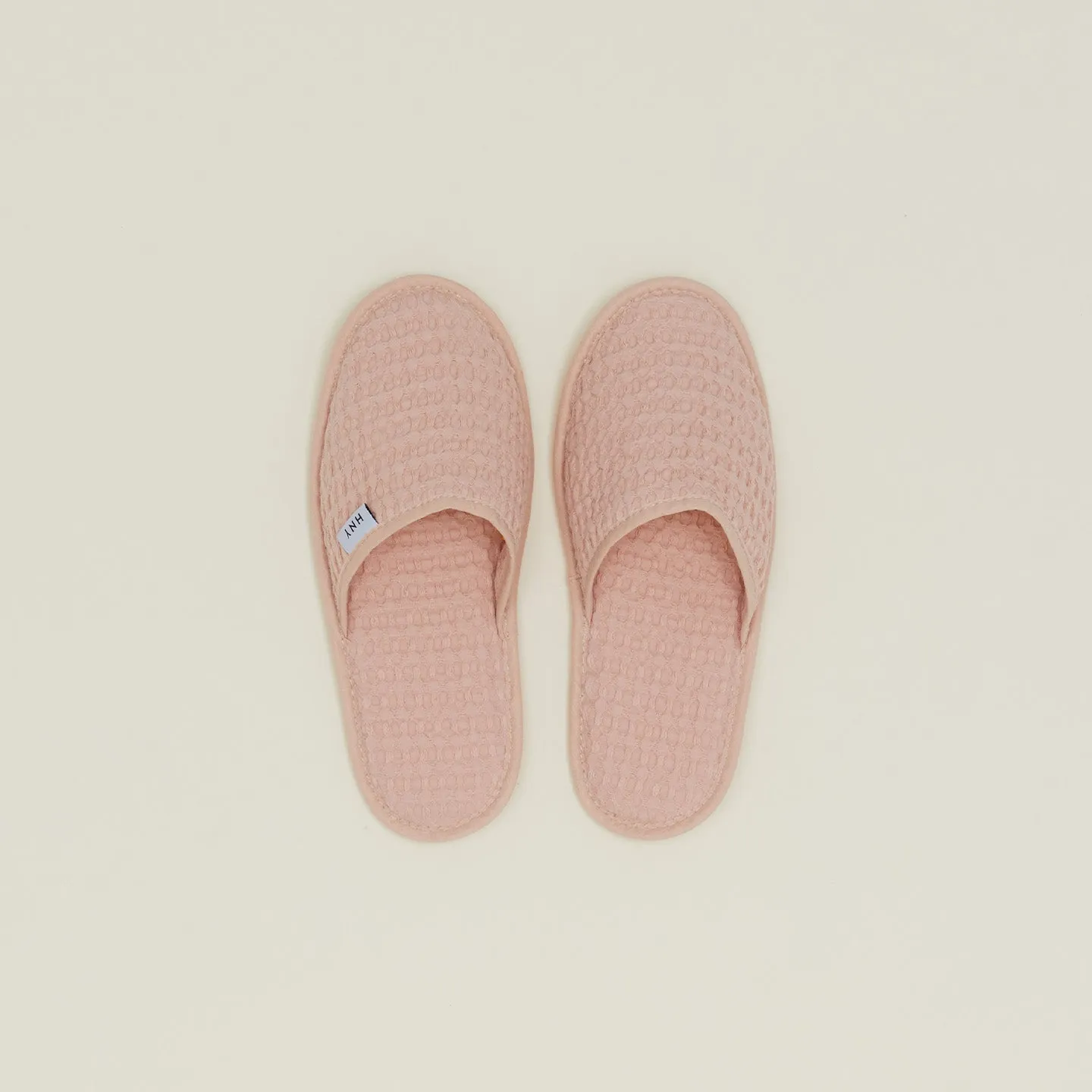 Simple Waffle Slippers - Blush