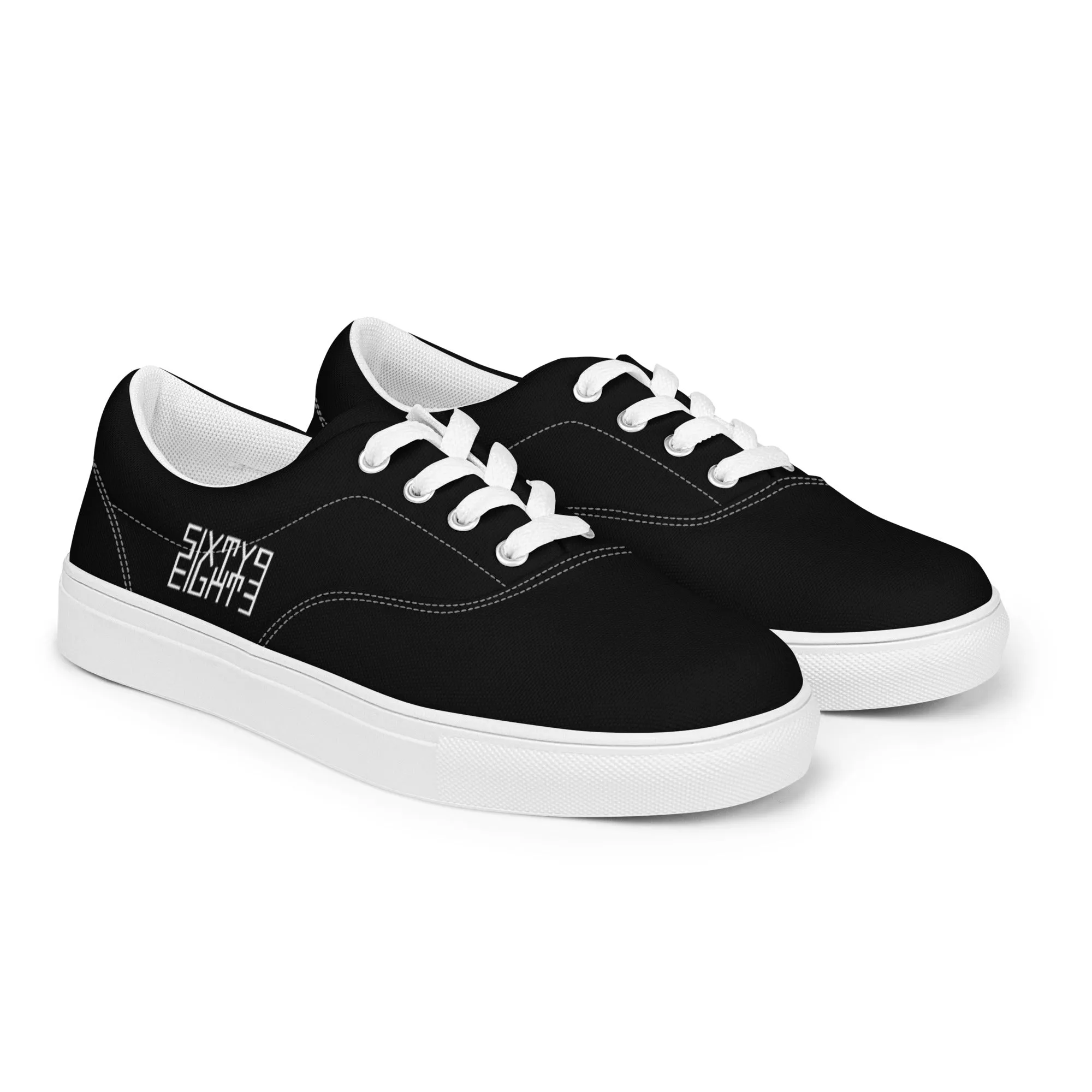 Sixty Eight 93 Logo White & Black Men’s Low Top Shoes