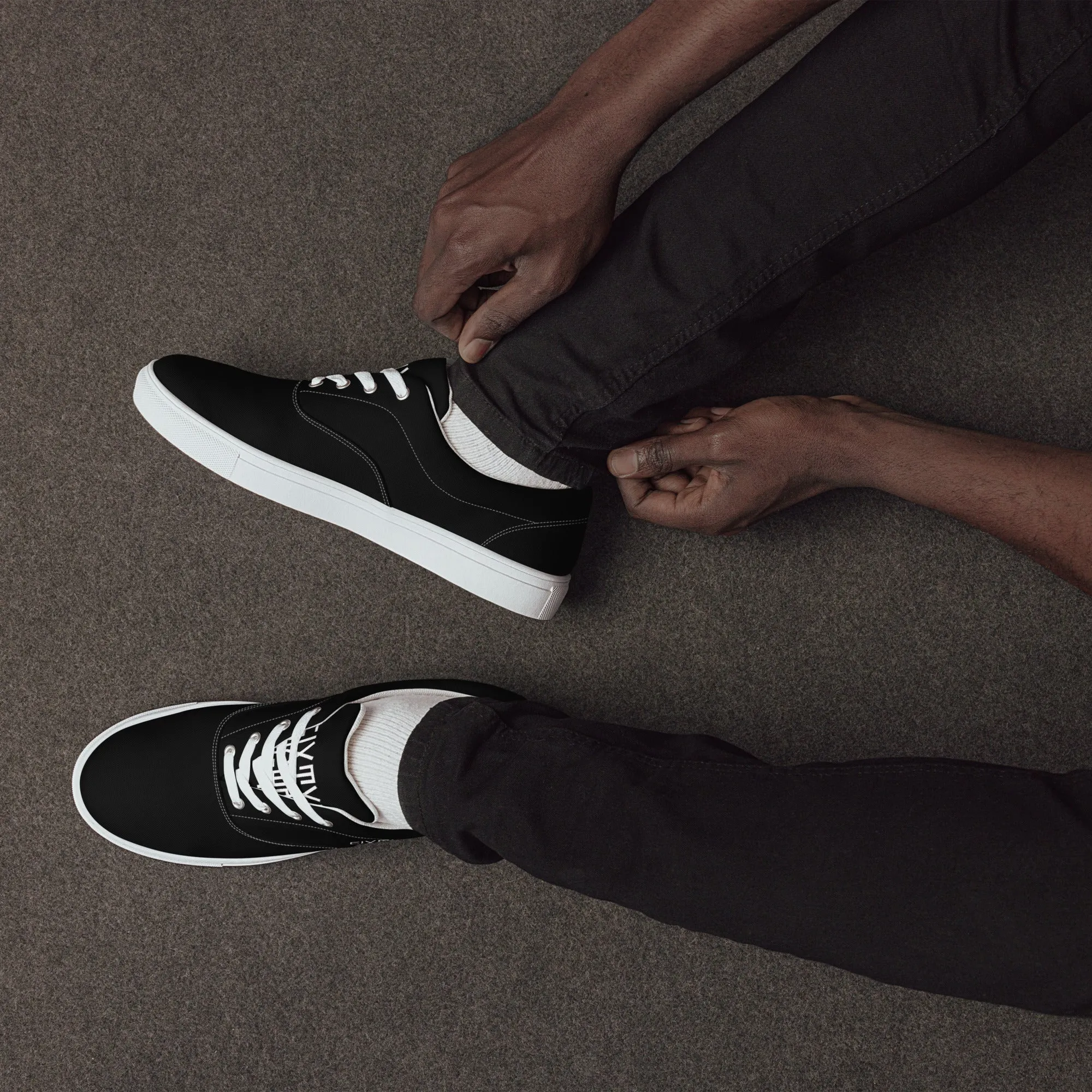 Sixty Eight 93 Logo White & Black Men’s Low Top Shoes