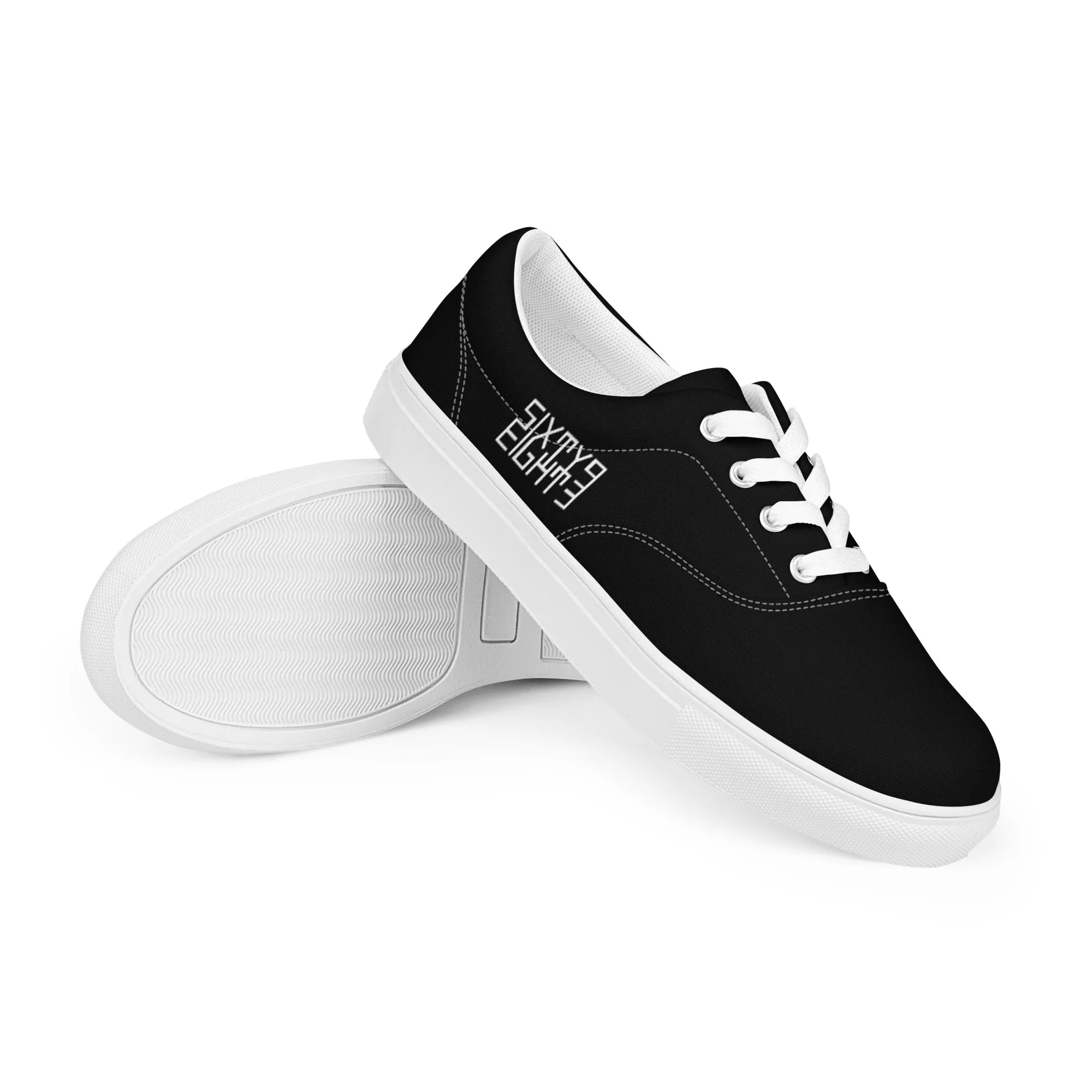 Sixty Eight 93 Logo White & Black Men’s Low Top Shoes