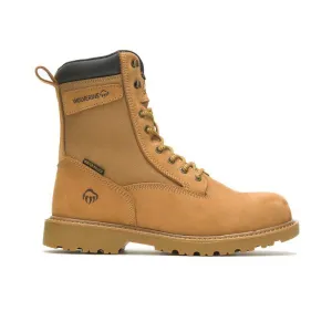 Wolverine® W221022-85M Men's Floorhand Work Boots, 8.5, M, Wheat, Steel Toe, Leather Upper, Rubber Outsole, Insulated